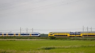 preview picture of video 'Netherlands Railways trains between The Hague & Leiden 28/6/12'