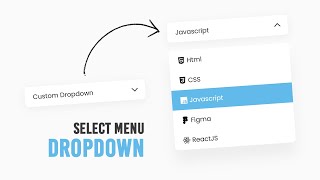 Custom Select Menu Dropdown using Html CSS &amp; Vanilla Javascript | Dropdown Menu @Online Tutorials