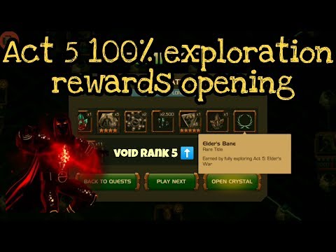 mcoc : Act 5 100% Exploration & rewards opening