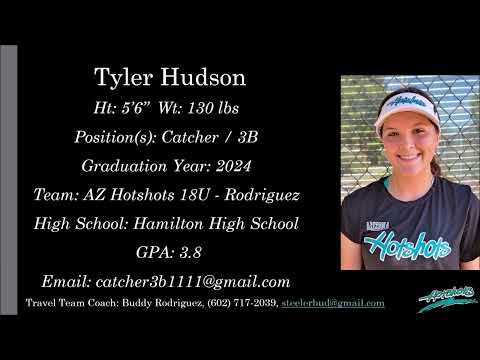 Tyler Hudson Softball Skills Video - 2024 Catcher 3B