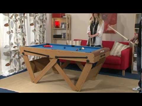 www.MadFun.co.uk - BCE / Riley - 6ft "W" Leg Folding Pool and Snooker Table (FSPW-6)
