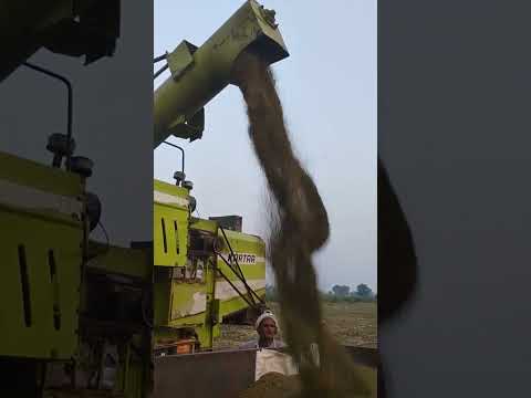 Kartar Combine Harvester and Sonalika 60 Rx Tractor with Full Size Trailer