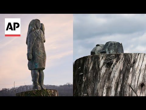 Melania Trump's statue disappears in her home town in Slovenia