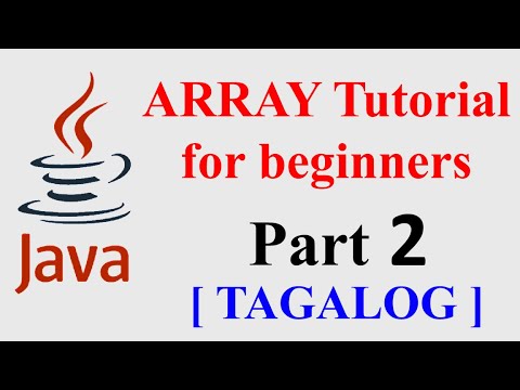 Array In Java Tutorial For Beginners Part 2 Tagalog