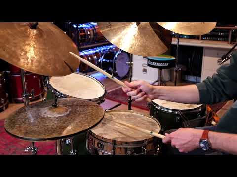 BOVID Full animal skin drum set demo.