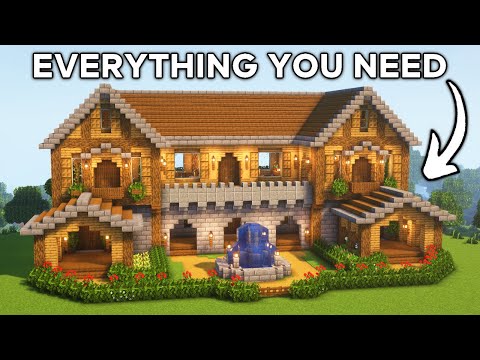 Minecraft: How to Build a Survival Mansion | Tutorial🏠
