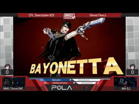 CFL Smackdown 123 WiiU - Riot (Bayonetta) vs MVG | Salem (Bayonetta) - Grand Finals