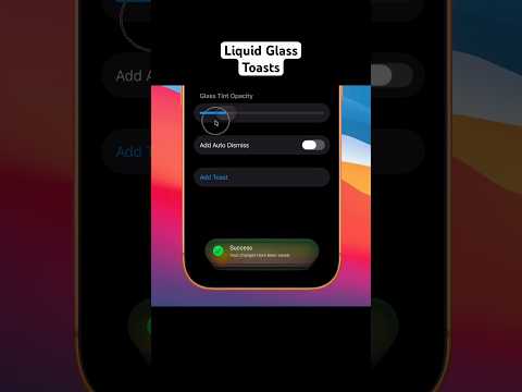 Liquid Glass Toasts using SwiftUI | #ios #apple #uidesign thumbnail