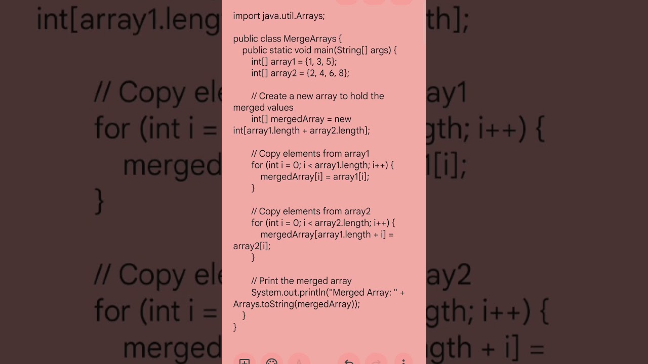 Merge Two Arrays into One #java #javashorts #javatutorial #coding #programming