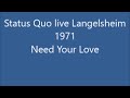 Status Quo live Langelsheim 1971   Umleitung