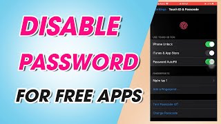 How to Disable/Turn Off Password for Free Apps (iPhone/iPad)  [ Turn on CC ]