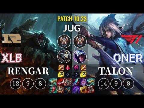 RNG XLB Rengar vs T1 Oner Talon Jungle - KR Patch 10.23