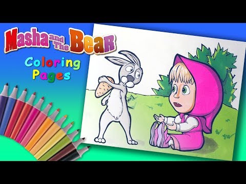 Masha and the Bear #ColoringBook #ForKids Masha and rabbit Coloring Pages Video