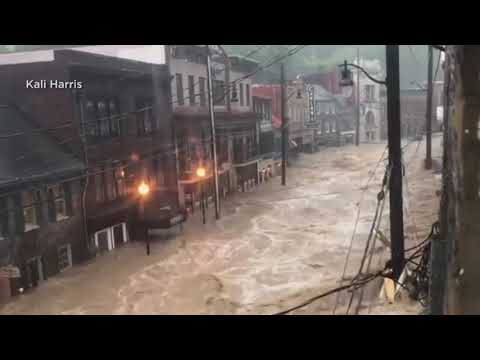 RAW Flash Floods in Ellicott City Maryland Breaking News May 28 2018 News Video