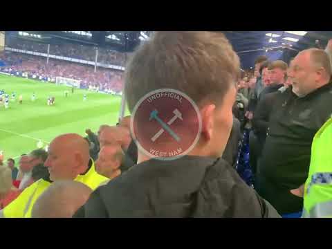 Everton and West Ham fans clash at full time | Everton 1-0 West Ham
