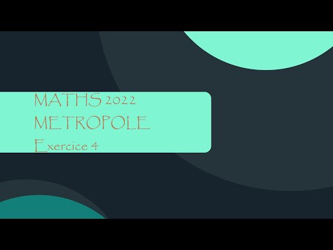 (Collège)(BREVET MATHS) Sujet 2022 MÉTROPOLE : Exercice 4