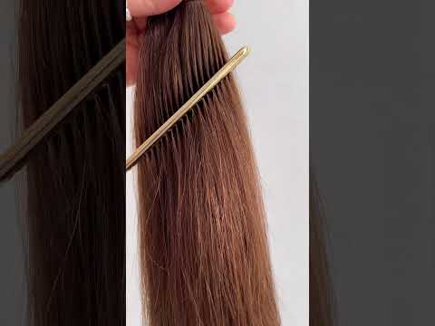 Волосся для гарячого нарощування на капсулах, 55 см, пряме, 200 пасм, коричневе (04) video