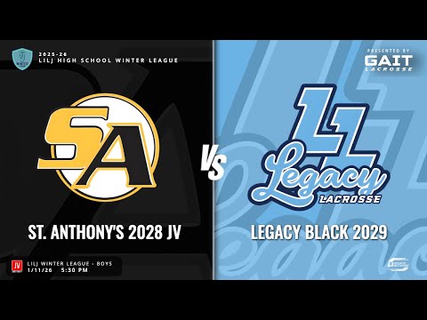 LILJ Winter League - Boys - JV Lacrosse | St. Anthony's 2028 JV vs Legacy Black 2029