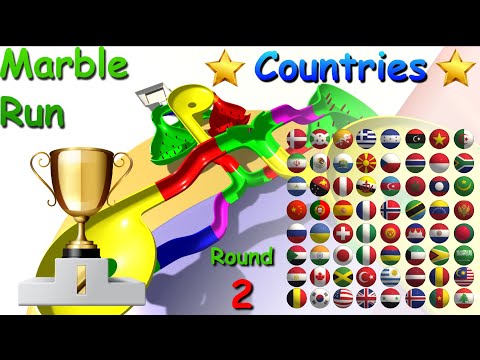 Marble Run Countries!!! Round - 2 Amazing race!