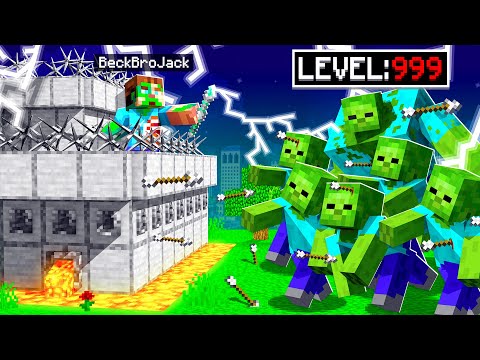 EPIC BATTLE: 1,000 Zombies ATTACK World's Safest Minecraft House!