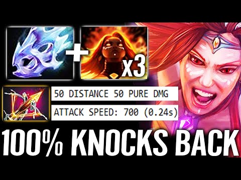 🔥 100% Knocks Back Till Death - 700 AS Max Speed Lina BALLISTA WTF Strongest Machine Gun Dota 2 Pro