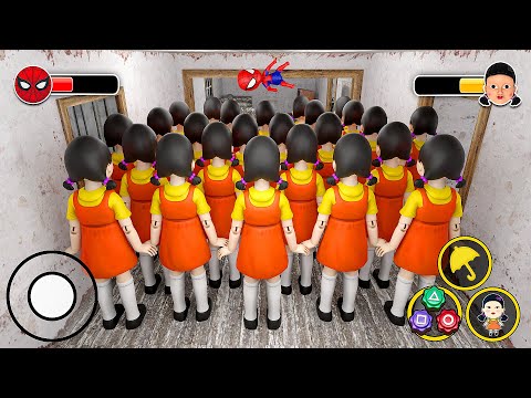 Playing as Squid Game Doll Army vs Spider Baby Team in Granny House