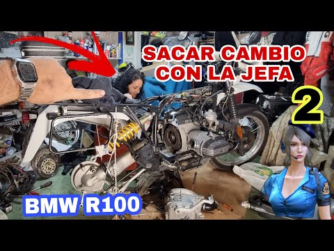 Viene la 👮‍♀️JEFA a desmontar Caja Cambios BMW R100GS por fuga en retén 2ª Parte
