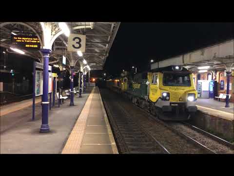 Mega Move! 70017 hauling 66620 (DIT) + 39 Loaded Wagons on 6Z88 Tunstead to Wembley Jumbo Trial