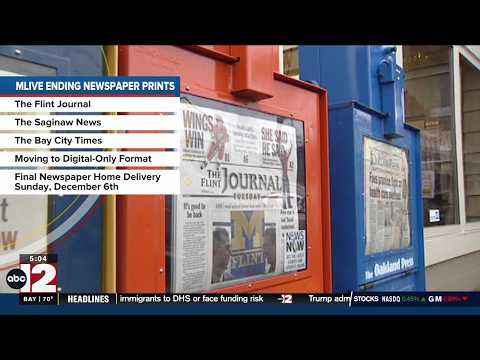 MLive ending print editions of Flint Journal, Saginaw News and ...