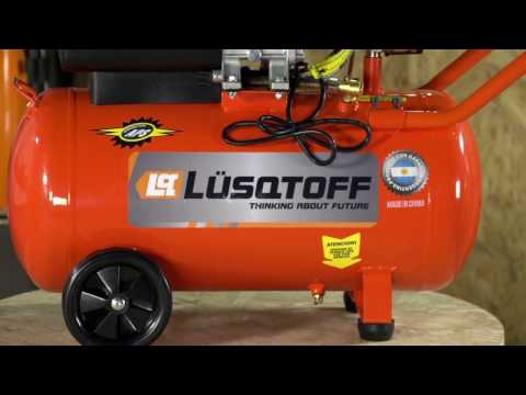 Compresor De Aire Lusqtoff 50 Litros 2.5 Hp + Kit De 5 Piezas Para Pintar  Inflar Sopletear Lc-2550b