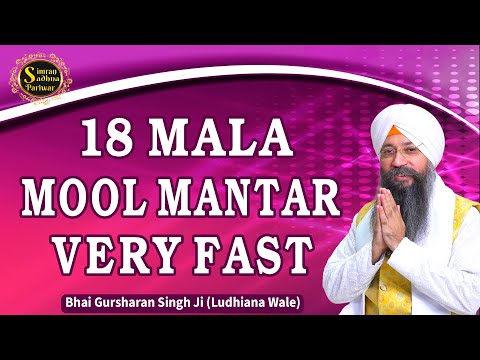 2x Very Fast Speed | 18 Mala Mool Mantar Very Fast | Bhai Gursharan Singh Ji Ludhiana Wale