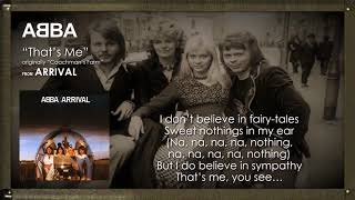 ABBA - That&#39;s Me with Lyrics