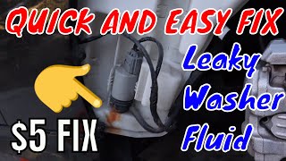 HOW TO BMW Leaking Washer Fluid Reservoir QUICK $5 FIX E90 E92 328i 335i