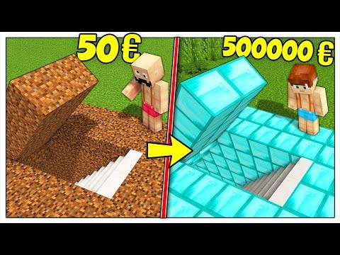 BASE SEGRETA DA 50 EURO CONTRO BASE DA 500000 EURO! - Minecraft ITA