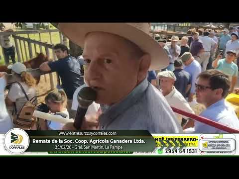25-02-26 - Remate de la Soc. Coop. Agrícola Ganadera Ltda. - General San Martín, La Pampa