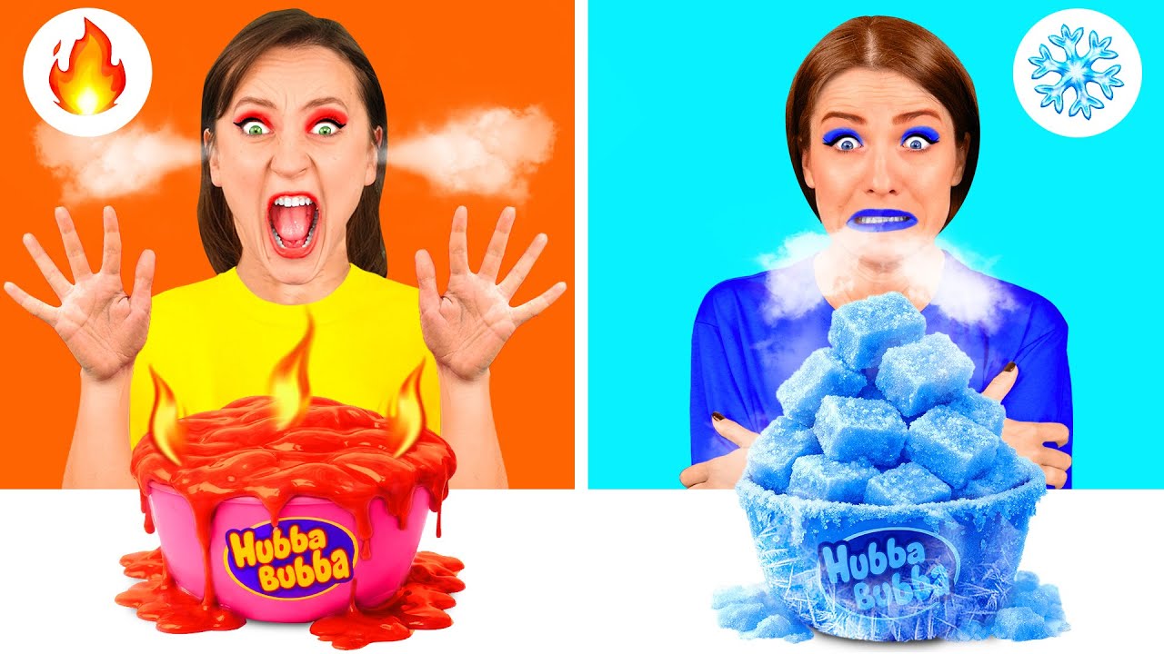 ホットVSコールド対決 | 面白い食べ物チャレンジ 4Teen Challenge