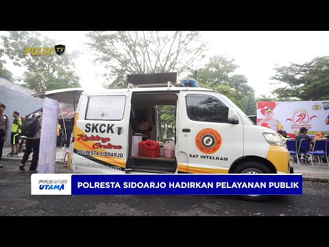 POLRESTA SIDOARJO HADIRKAN PELAYANAN PUBLIK DI CAR FREE DAY JELANG HARI BHAYANGKARA KE-79