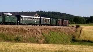 preview picture of video 'ÖBB 2091.09 und ÖBB 2041.02/s Waldviertler Schmalspurbahn am 6. 7. 2014'