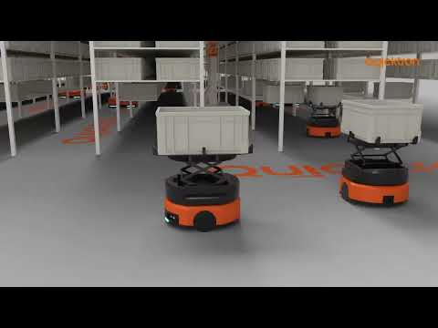 Efficient Tote-to-Person Warehouse Automation | 3D Animation Explainer | Quicktron Robotics