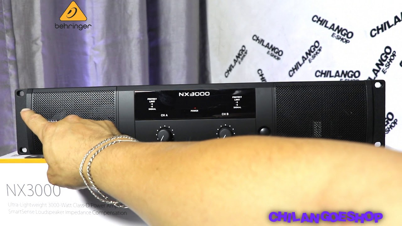 video Main Power Amply Behringer NX3000 chính hãng 0