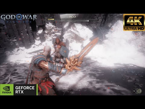 [God of War Ragnarok] | Kratos vs Modi in Valhalla Boss-Fight Gameplay & Cinematic Scene 4K 60FPS