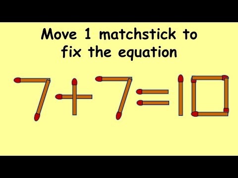 7+7=10 can you correct this equation| Match stick puzzle #150 | Puzzles with Answer