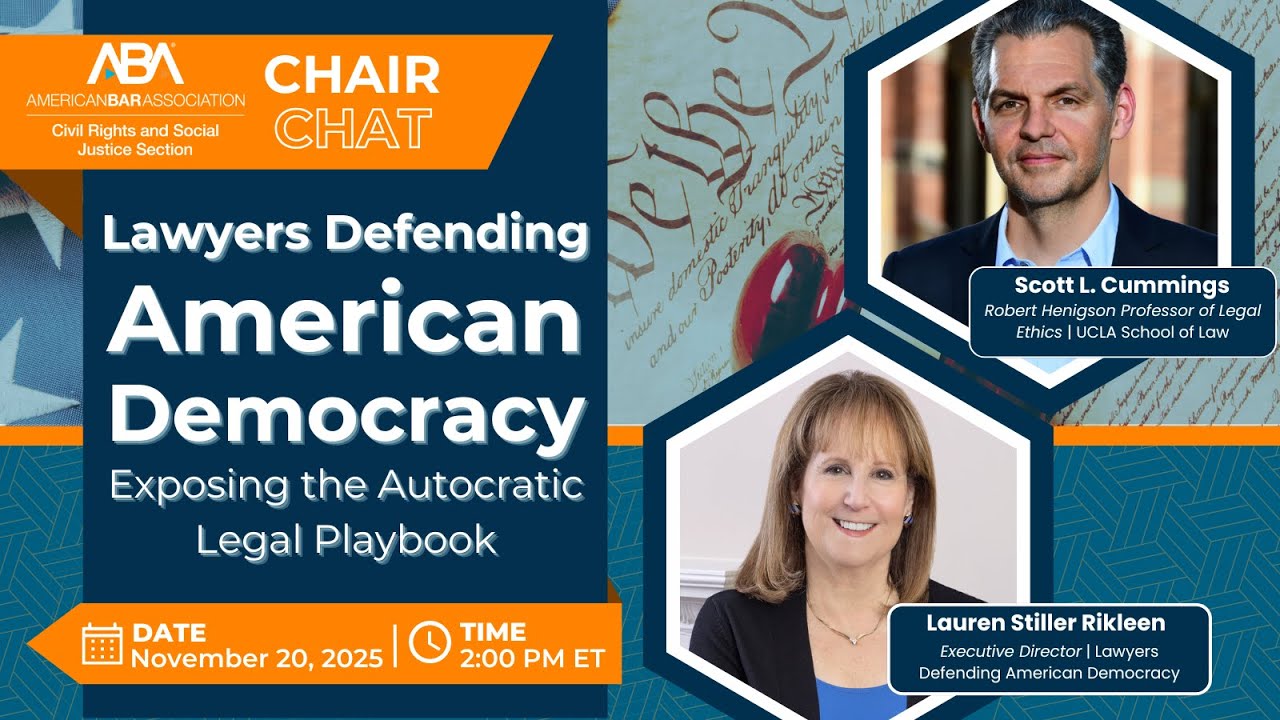 Lawyers Defending American Democracy: Exposing the Autocratic Legal Playbook | Chair Chat