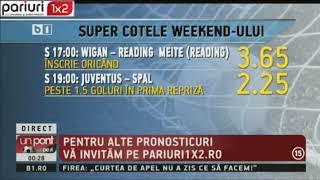 Super cotele weekendului au valori de 2.25, 3.65 si 14.00!! Le ai AICI »