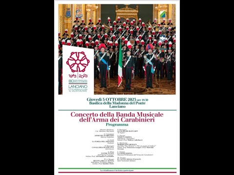 Banda Musicale dell'Arma dei Carabinieri concerto Lanciano (Ch) 5 ottobre 2023