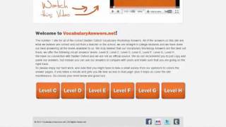 vocab level d answers at Vocabularyanswers.net