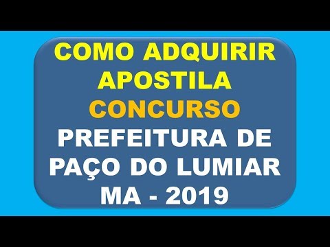 Baixar Apostila Concurso Prefeitura de Paço do Lumiar - MA 2019
