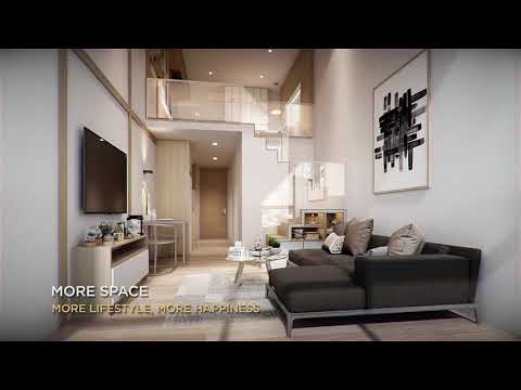 One Bedroom Duplex Development Built 500 M. from New Orange MRT Line in Rama 9