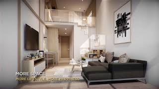 One Bedroom Duplex Development Built 500 M. from New Orange MRT Line in Rama 9