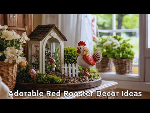 25 Adorable Cottagecore Crafts! Red Rooster Decor + Rustic Summer Vibes Easy DIY Decorating Tips